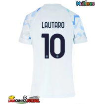 Camisa de Futebol Inter Milan Lautaro Martinez #10 Equipamento Secundário Mulheres 2025-26 Manga Curta